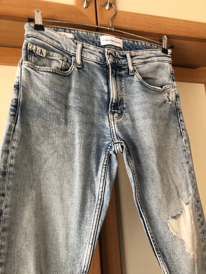 Erkek Mavi Denim Yırtık Jean - Görsel 3