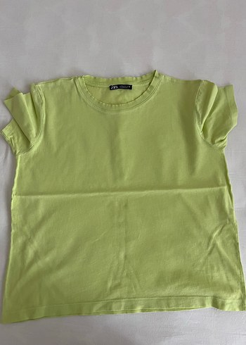 Zara Kızlar için kısa kollu yeşil tahirt