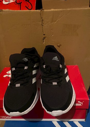 Erkek Siyah Spor Ayakkabı Velcro - Görsel 2