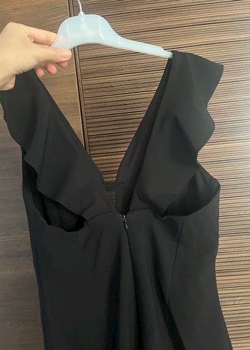 Siyah balık model uzun abiye - Görsel 2