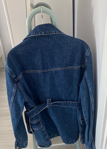 Trendyol & Milla Kemerli Lacivert Kadın Denim Ceket