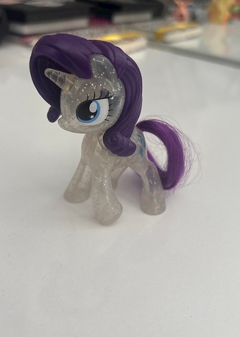 Mor Saçlı Gri Unicorn Figür