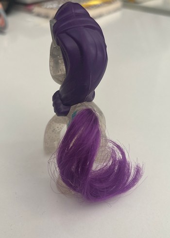 Mor Saçlı Gri Unicorn Figür