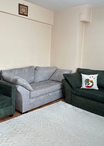 Zara Home Gri ve yeşil renli koltuk takımı