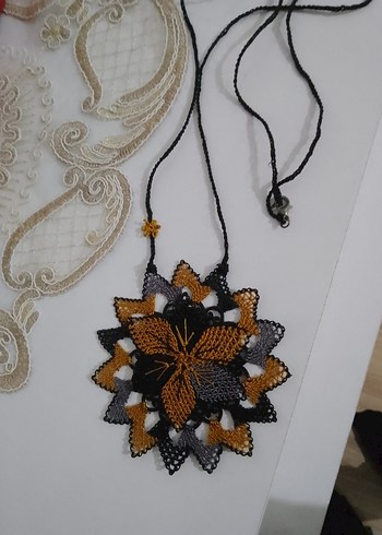 Nakışlı Boncuklu Mini Bohem Kolye - Görsel 2