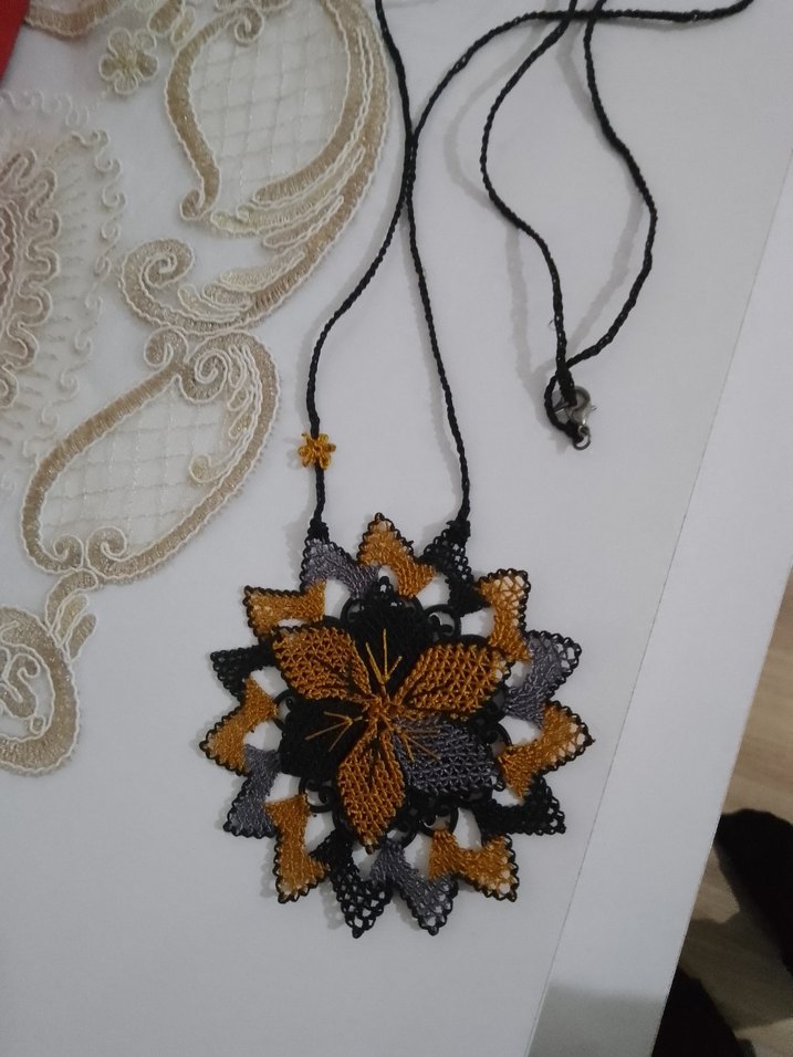 Nakışlı Boncuklu Mini Bohem Kolye - Görsel 2