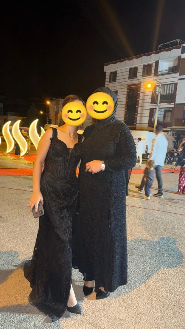 Siyah Straplez Uzun Elbise - Görsel 2