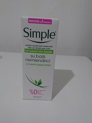 Simple su bazlı nenlemdirici 125 ml