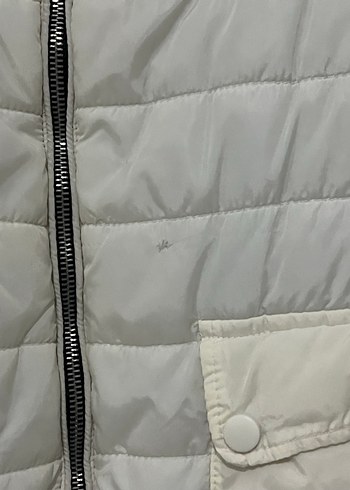 s Beden beyaz Renk MONT Fermuarlı Kırık Beyaz Kadın mont