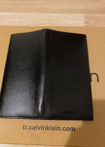 Beden Calvin Klein Siyah Deri Unisex Cüzdan