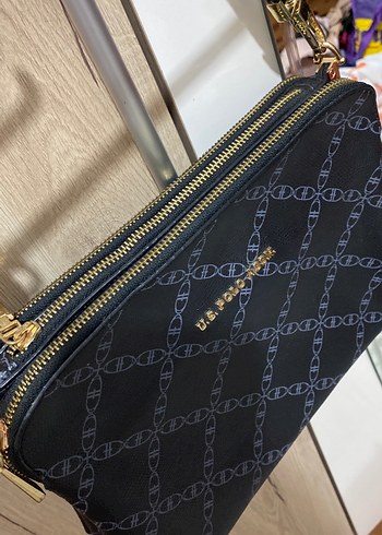 U.S Polo Assn. U.S. Polo Assn. Kadın Siyah Desenli Çanta