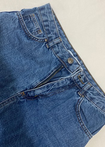 s Beden Mavi Denim Mini Etek