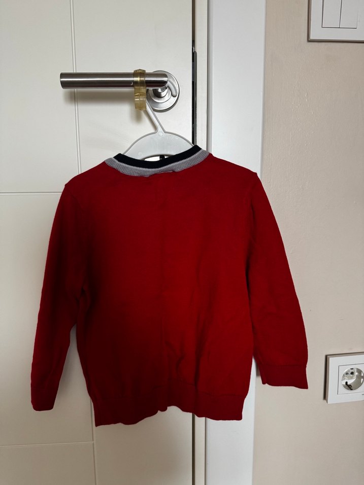 Kırmızı Erkek Çocuk Kazak - Görsel 3