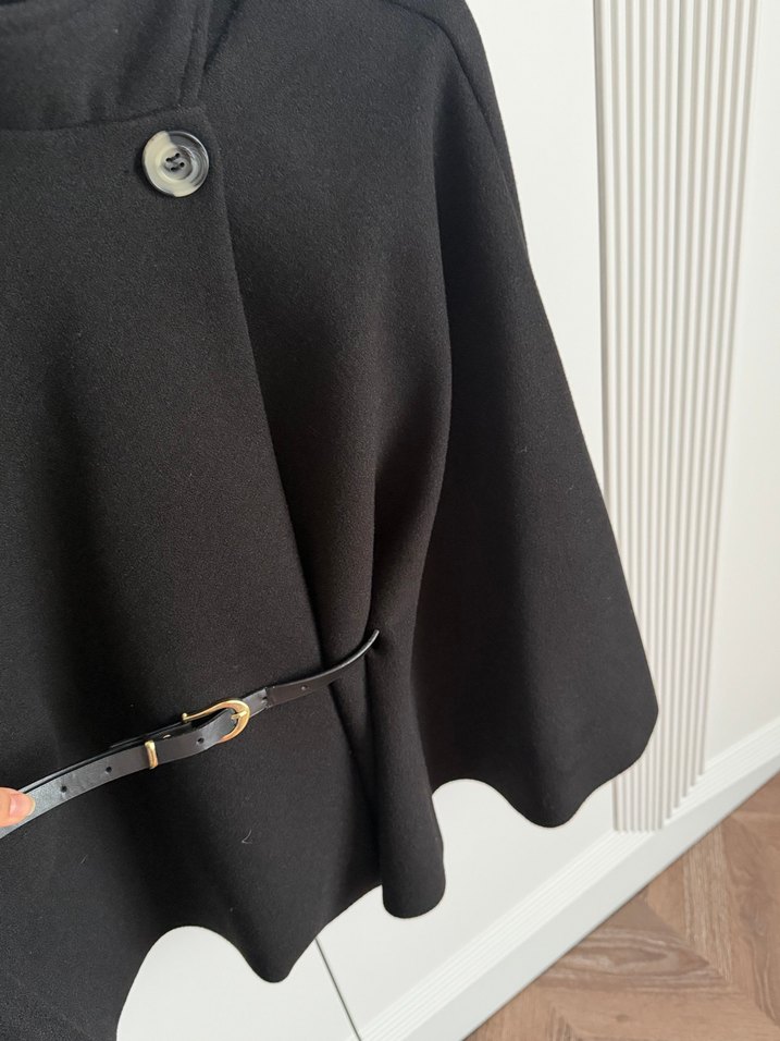 Kemerli Siyah Panço - Görsel 3