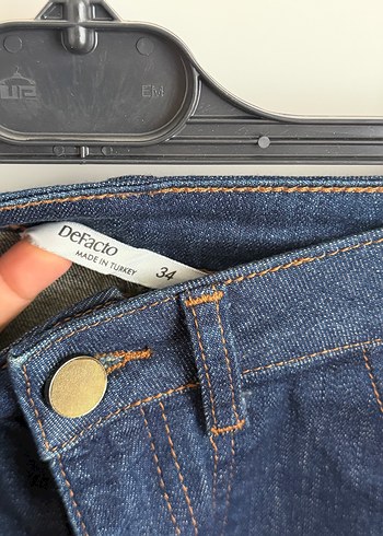 Lacivert Kot çan Etek - Görsel 2