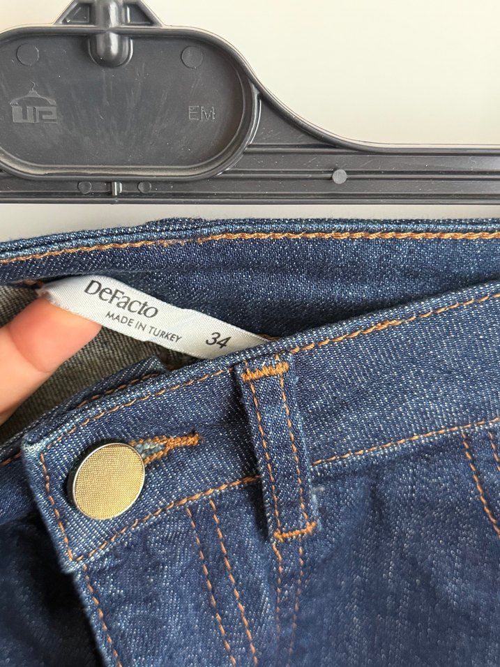 Lacivert Kot çan Etek - Görsel 2