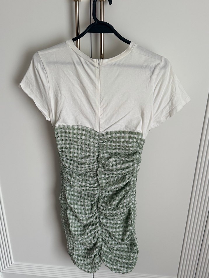 Kısa Kollu Bel Detaylı Hamile Elbisesi - Görsel 3