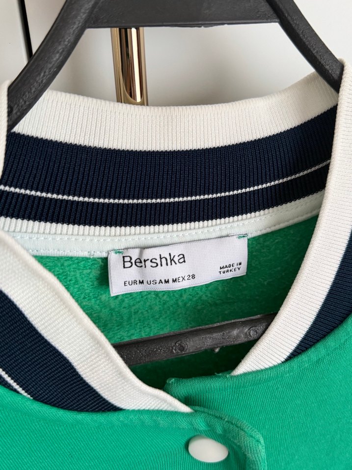 Kadın Yeşil Düğmeli Bomber Ceket - Görsel 2