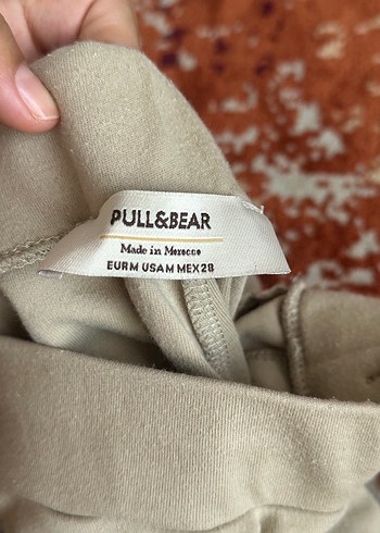 Bej Kemerli Kadın Bol Kesim Pantolon - Görsel 3