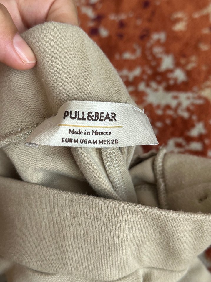 Bej Kemerli Kadın Bol Kesim Pantolon - Görsel 3