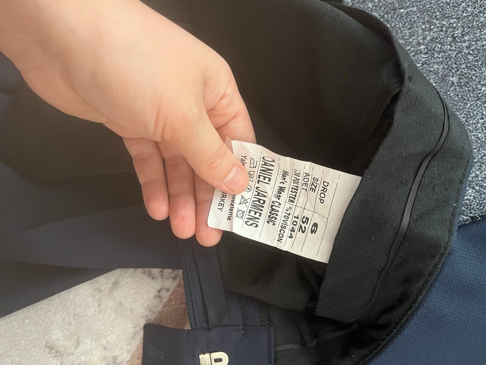 Lacivert Erkek Ofis Takımı, Normal Kesim, Düğmeli - Görsel 4