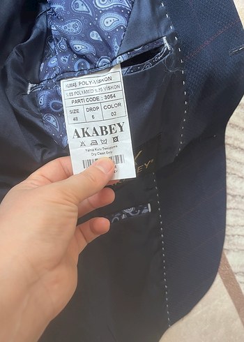 Erkek Lacivert Takım Elbise, Regular Fit, Düğmeli - Görsel 3