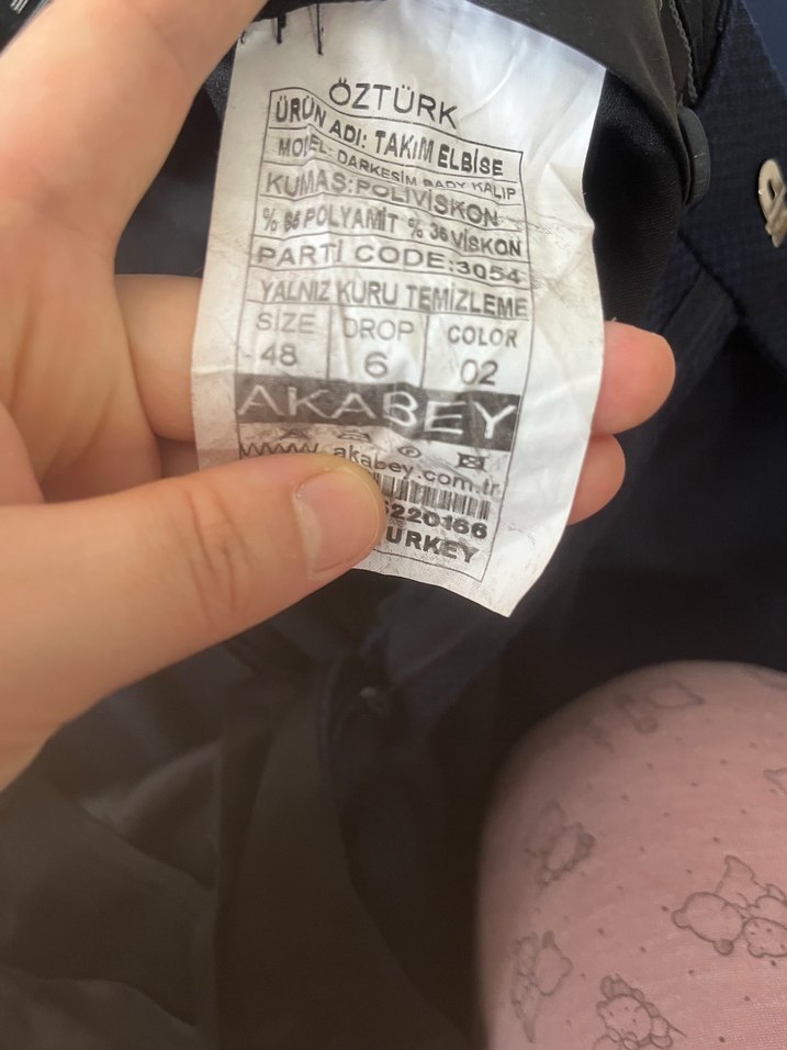 Erkek Lacivert Takım Elbise, Regular Fit, Düğmeli - Görsel 4