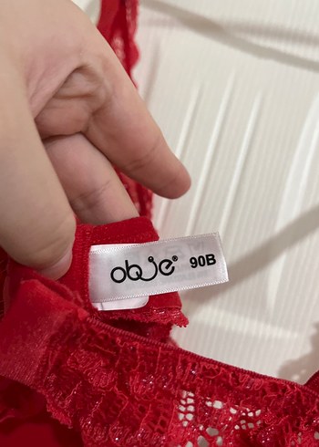 Koyu Kırmızı Dantel Bohem Sütyen - Görsel 3