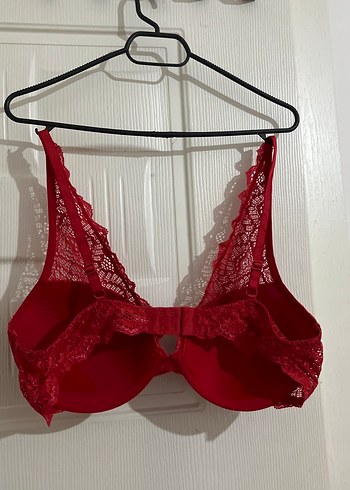 Koyu Kırmızı Dantel Bohem Sütyen - Görsel 2