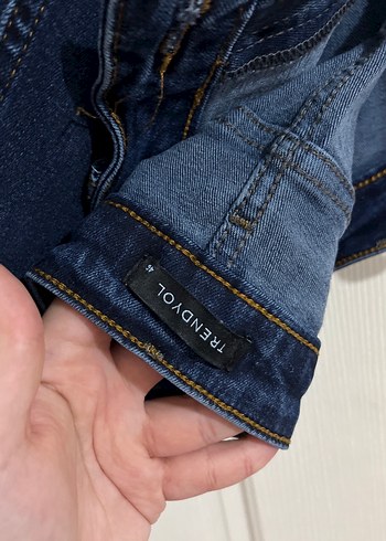 Kadın Lacivert Midi Boy Kot Pantolon - Görsel 3