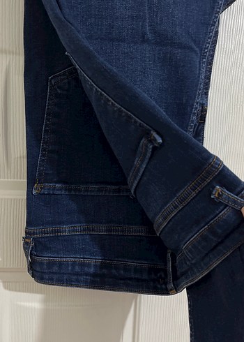 Kadın Lacivert Midi Boy Kot Pantolon - Görsel 4