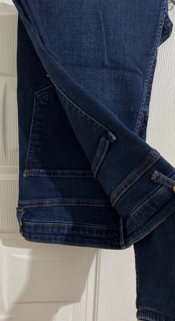 Kadın Lacivert Midi Boy Kot Pantolon - Görsel 4