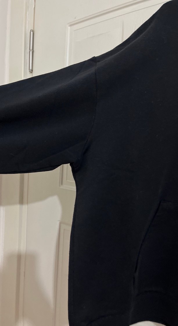 Siyah Kapüşonlu Kadın Sweatshirt - Görsel 2