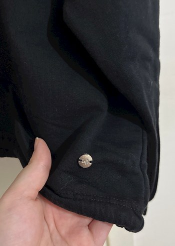 Siyah Kadın Oversize Sweatshirt - Görsel 4