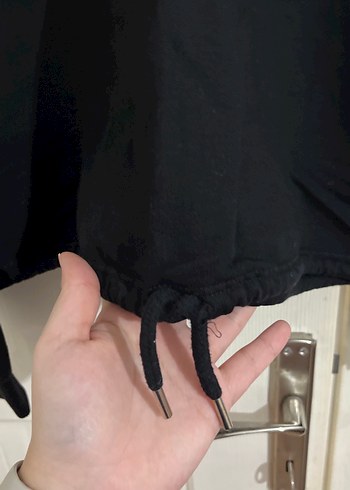 Siyah Kadın Oversize Sweatshirt - Görsel 3