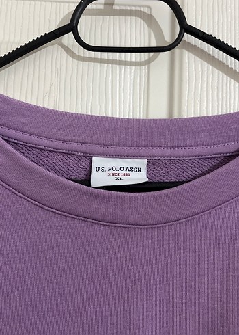 Mor Kadın Sweatshirt, Yuvarlak Yaka, Uzun Kollu - Görsel 2