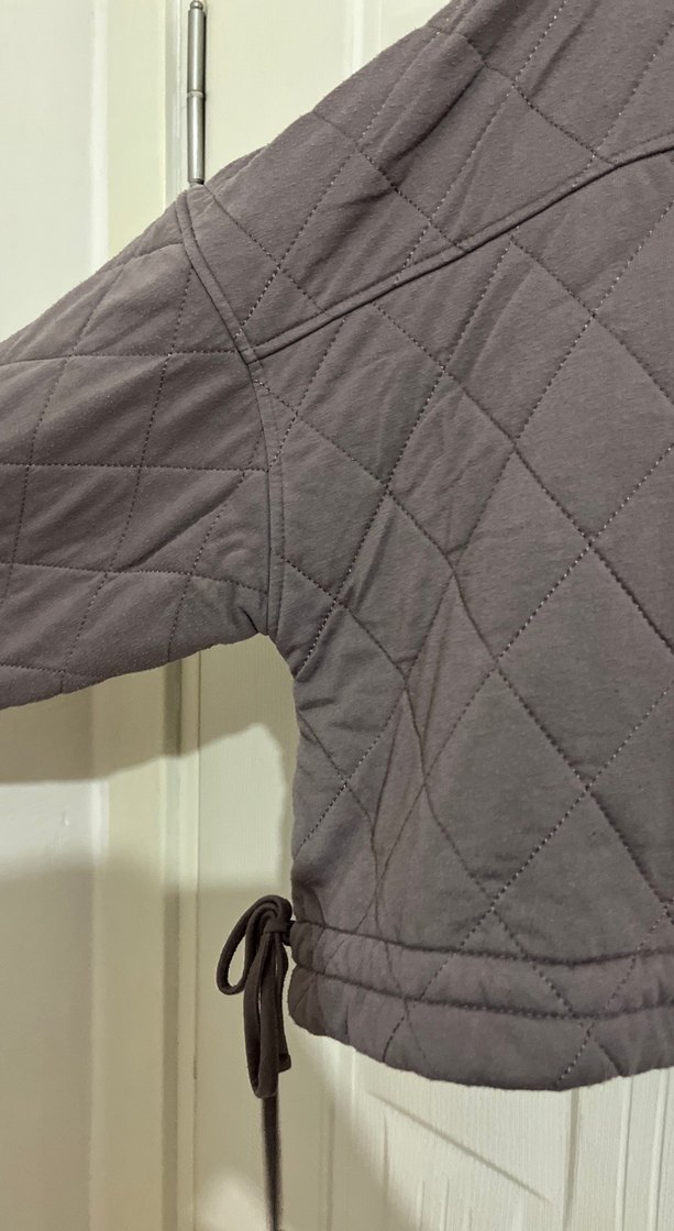 Gri Kapüşonlu Fermuarlı Kadın Ceket - Görsel 3