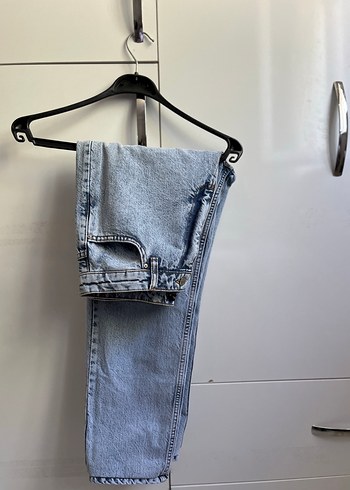 Trendyol & Milla Kadın açık mavi Midi Bol Kesim Denim Jean