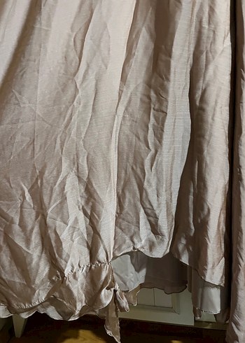 Uzun Kollu Pembe abiye - Görsel 2