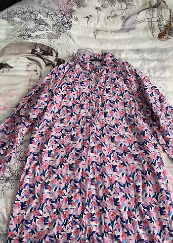 LC Waikiki LCW Modest Pembe Desenli Uzun Kollu Gömlek