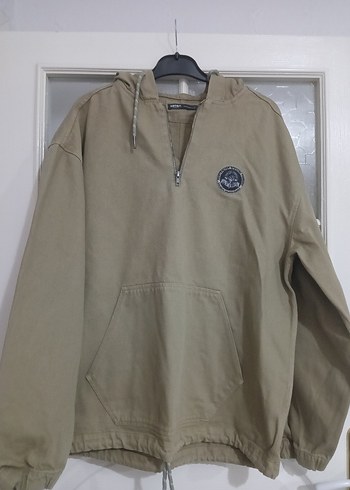 s Beden Koton Kuru Kafa Nakışlı Kapüşonlu Sweatshirt