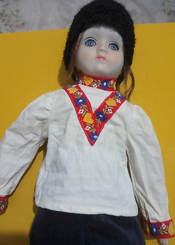 Antika porselen başlı kumaş gövdeli vintage bebek. 1930 - Görsel 11