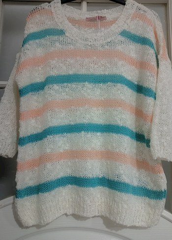 Koton Triko Kadın Bohem Örgü Uzun Kollu Kazak - Görsel 7