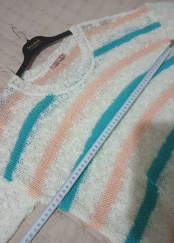 Koton Triko Kadın Bohem Örgü Uzun Kollu Kazak - Görsel 4