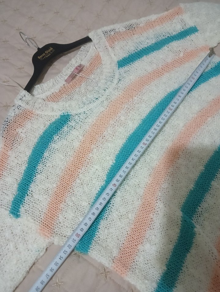 Koton Triko Kadın Bohem Örgü Uzun Kollu Kazak - Görsel 4