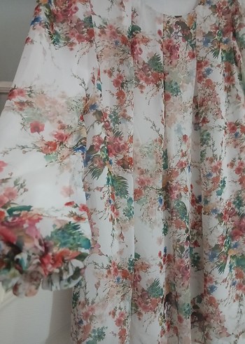 Çiçek Desenli Bohem Hamile Bluzu - Görsel 2