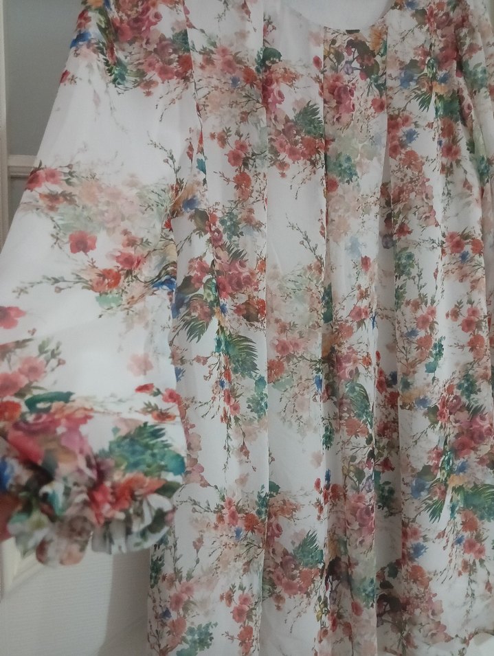 Çiçek Desenli Bohem Hamile Bluzu - Görsel 2