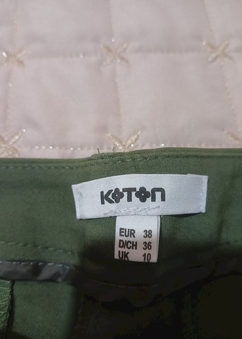 Kadın Yeşil Midi Kumaş Pantolon - Görsel 4