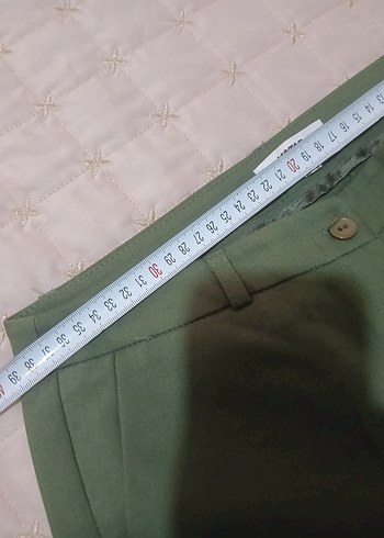 Kadın Yeşil Midi Kumaş Pantolon - Görsel 5