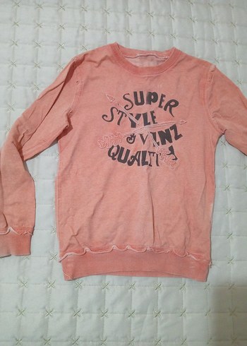 Kız Çocuk Pembe Uzun Kollu Sweatshirt - Görsel 2